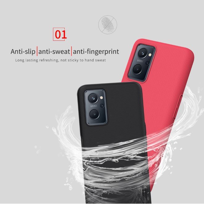 Nillkin - Realme 9i / Oppo A96 / Oppo A76 Hülle - Kunststoff Case - Super Frosted Shield Series - schwarz
