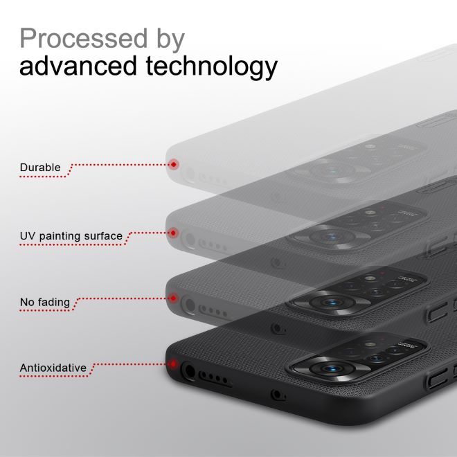 Nillkin - Xiaomi Redmi Note 11S / 11 Hülle - Kunststoff Case - Super Frosted Shield Series - blau