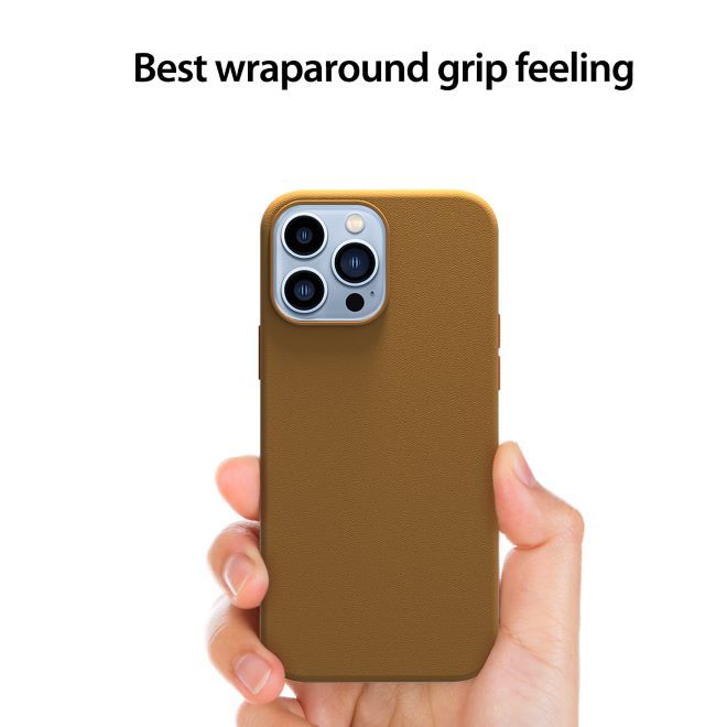 Araree - iPhone 13 Pro Hülle - Kunstleder Hardcase - Pellis Series - braun
