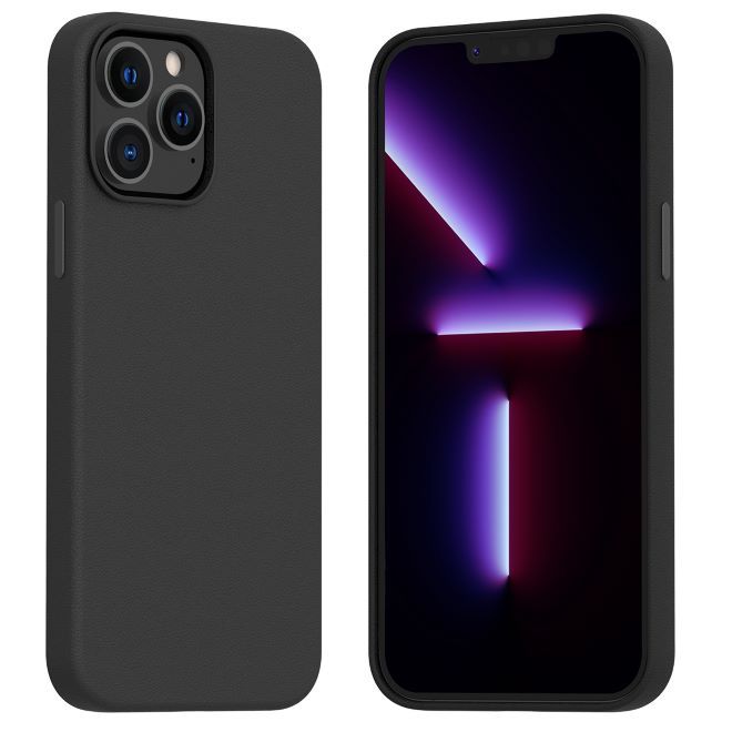 Araree - iPhone 13 Pro Max Hülle - Kunstleder Hardcase - Pellis Series - schwarz