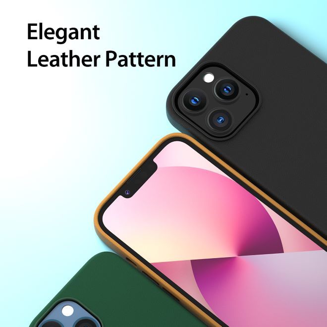 Araree - iPhone 13 Pro Max Hülle - Kunstleder Hardcase - Pellis Series - schwarz