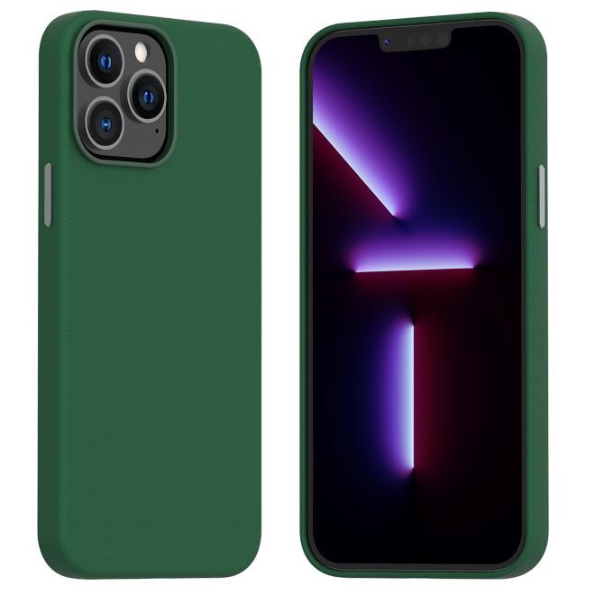 Araree - iPhone 13 Pro Max Hülle - Kunstleder Hardcase - Pellis Series - grün