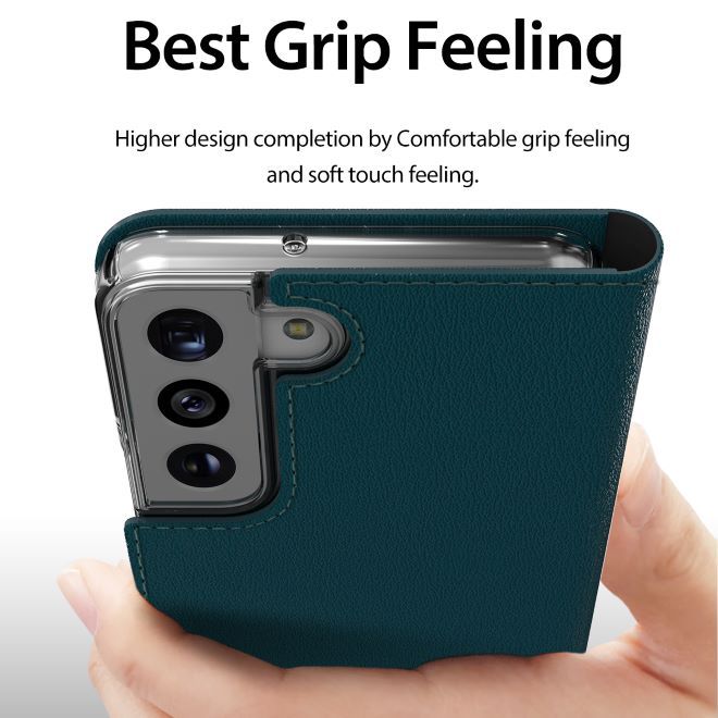 Araree - Samsung Galaxy S22+ Hülle - Case aus Kunstleder - Mustang Diary Series - rot