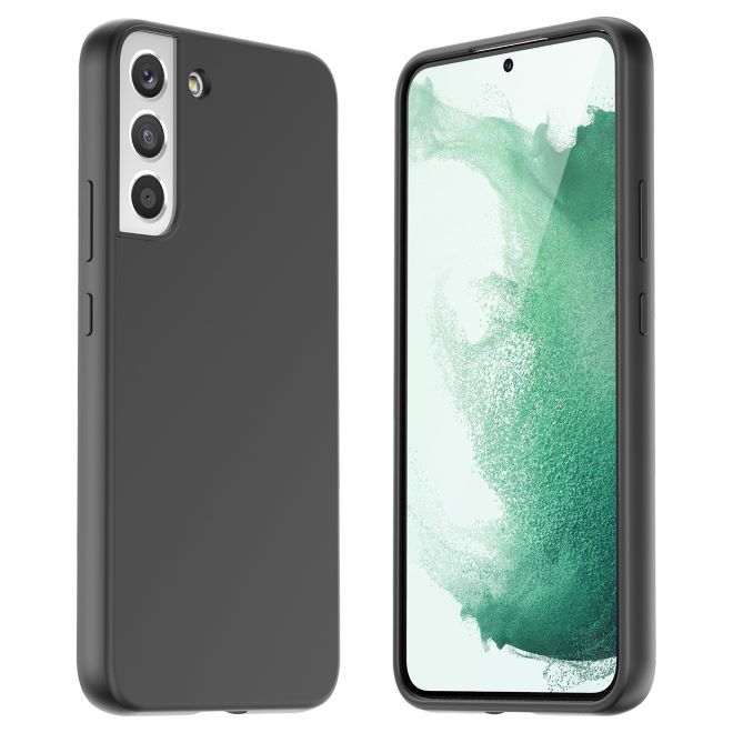 Araree - Samsung Galaxy S22+ Hülle - Sanftes Silikon Softcase - Typoskin Series - schwarz