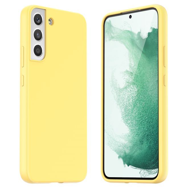 Araree - Samsung Galaxy S22+ Hülle - Sanftes Silikon Softcase - Typoskin Series - gelb
