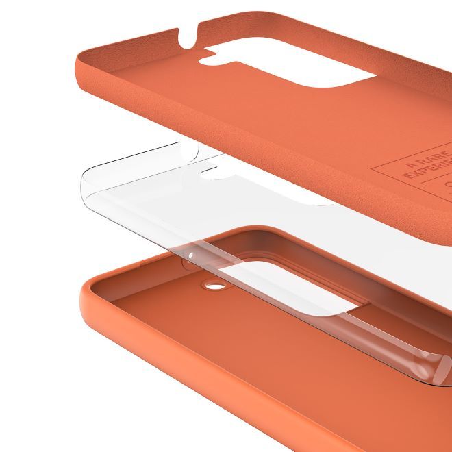 Araree - Samsung Galaxy S22 Ultra Hülle - Sanftes Silikon Softcase - Typoskin Series - grau