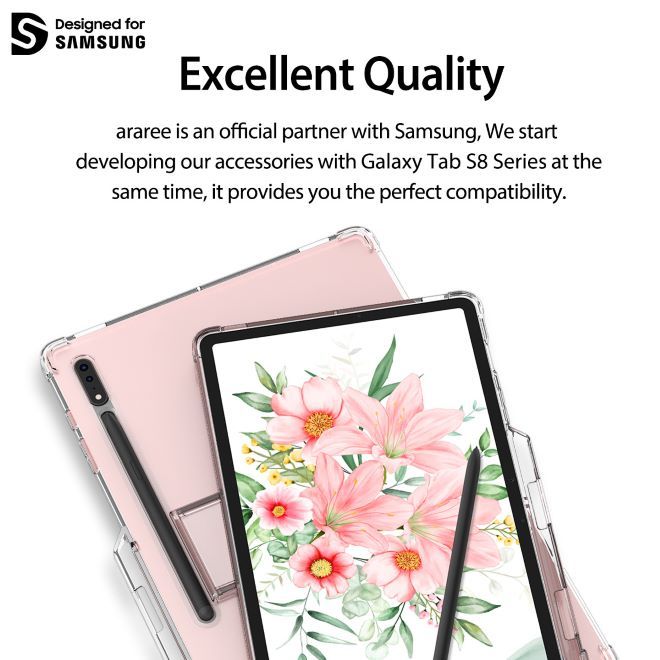 Araree - Samsung Galaxy Tab S8 Hülle - Softcase aus TPU Plastik - Flexield SP Series - transparent
