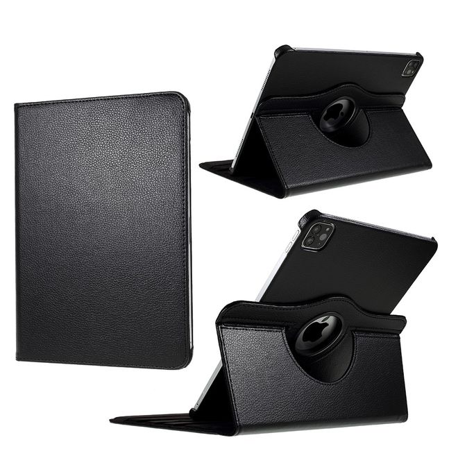 Étui pour iPad Air (2022) / iPad Air (2020) - Étui en cuir rotatif à 360° - Noir