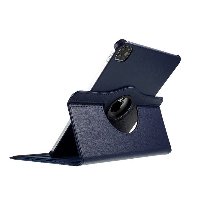 iPad Air (2022) / iPad Air (2020) Hülle - 360° rotierbares Case aus Leder - dunkelblau