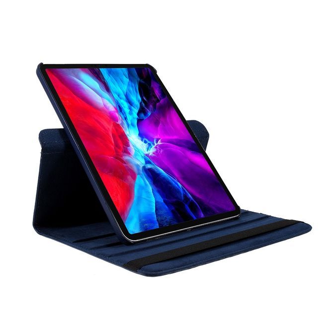 iPad Air (2022) / iPad Air (2020) Hülle - 360° rotierbares Case aus Leder - dunkelblau