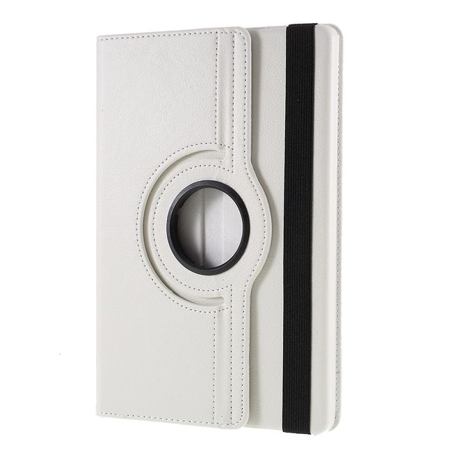 Samsung Galaxy Tab S8+ Hülle - 360° rotierbares Case aus Leder - weiss