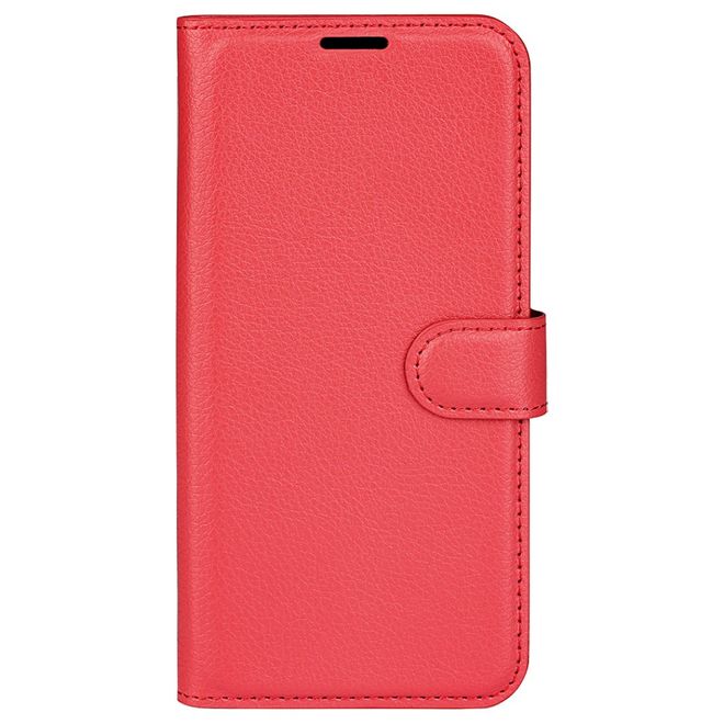 Honor 60 Pro Handy Hülle - Litchi Leder Bookcover Series - rot