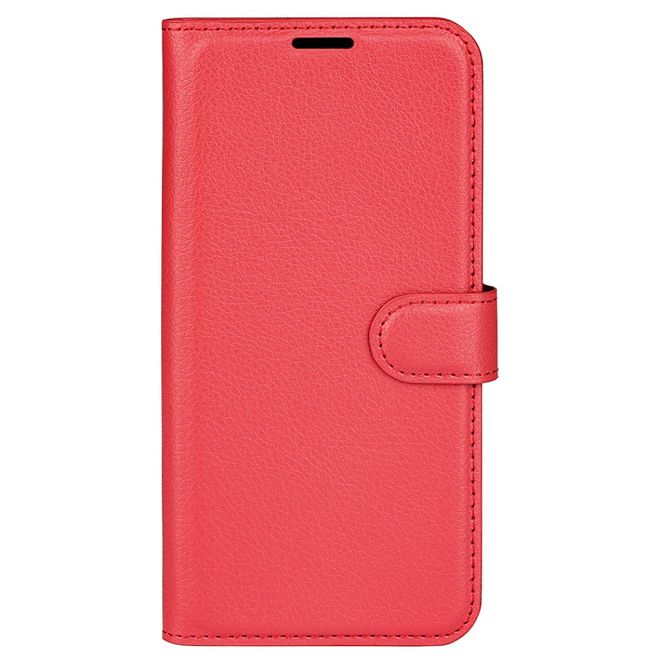Honor 60 Handy Hülle - Litchi Leder Bookcover Series - rot