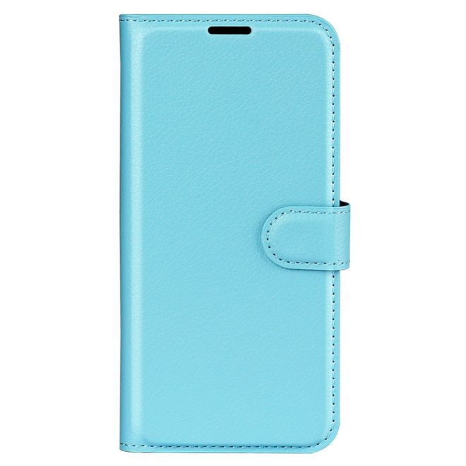 Honor 60 Handy Hülle - Litchi Leder Bookcover Series - blau