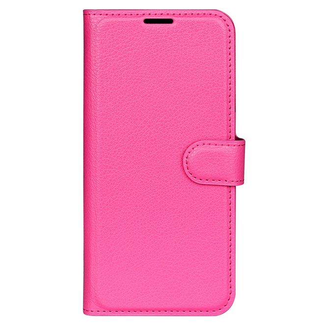 Honor 60 Handy Hülle - Litchi Leder Bookcover Series - rosa