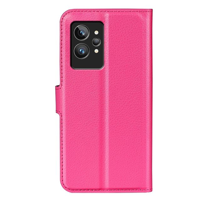 Realme GT2 Pro Handy Hülle - Litchi Leder Bookcover Series - rosa