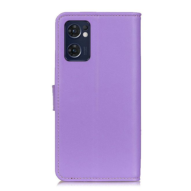 Oppo Reno7 5G Handy Hülle - Classic II Leder Bookcover Series - purpur