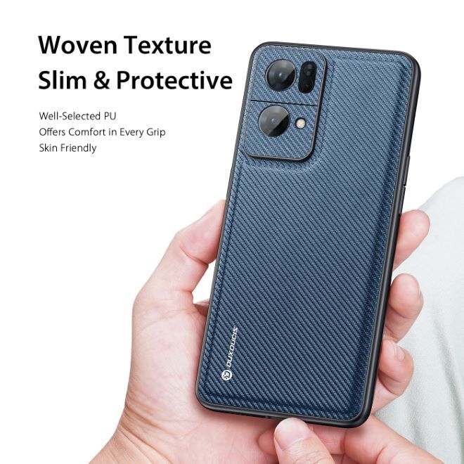 Dux Ducis - Oppo Reno7 Pro 5G Hülle - Schickes Hardcase - Fino Series - blau