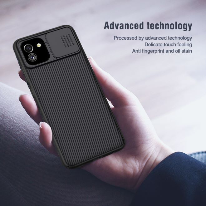 Nillkin - Samsung Galaxy A03 Hülle - Plastik Hardcase - CamShield Series - schwarz