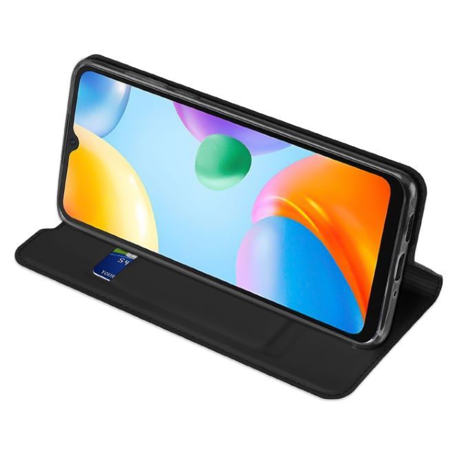 Dux Ducis - Xiaomi Redmi 10C Hülle - Handy Bookcover - Skin Pro Series - schwarz