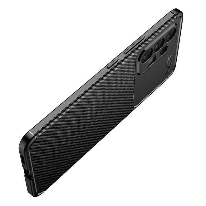 Samsung Galaxy A53 5G Handyhülle - Carbon Fiber TPU Softcase Series - blau