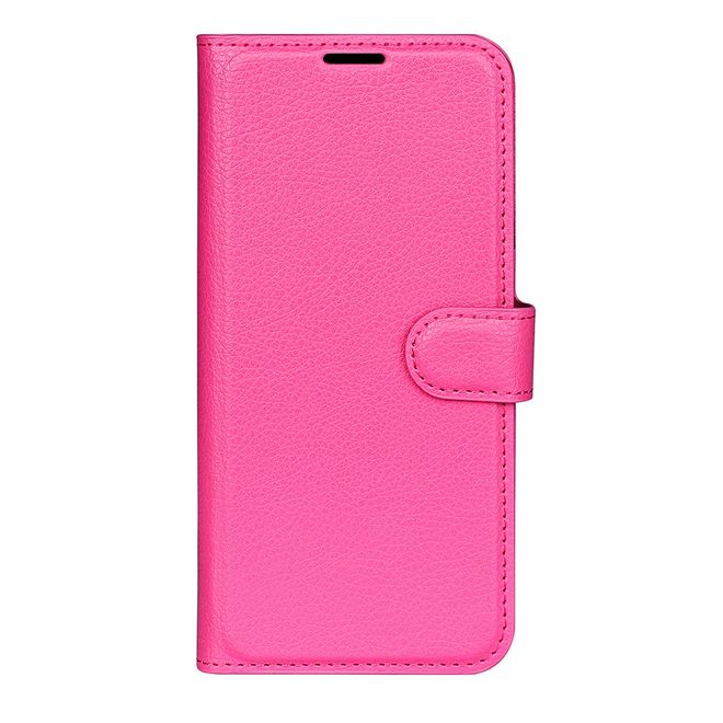 Samsung Galaxy A13 4G Handy Hülle - Litchi Leder Bookcover Series - rosa