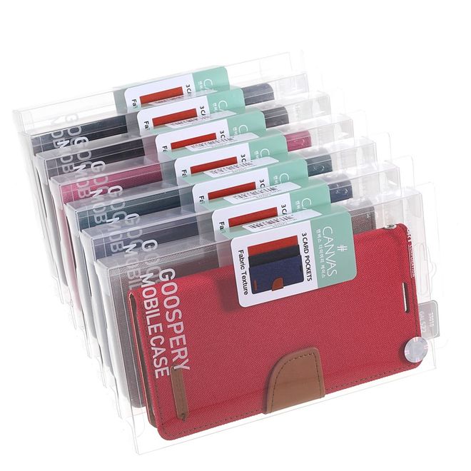 Goospery - Samsung Galaxy S22+ Hülle - Bookcover - Canvas Diary Series - schwarz