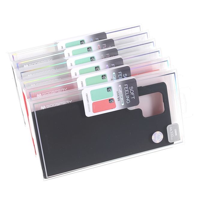 Goospery - Samsung Galaxy S22 Ultra Handy Cover - TPU Soft Case - SF Jelly Series - schwarz