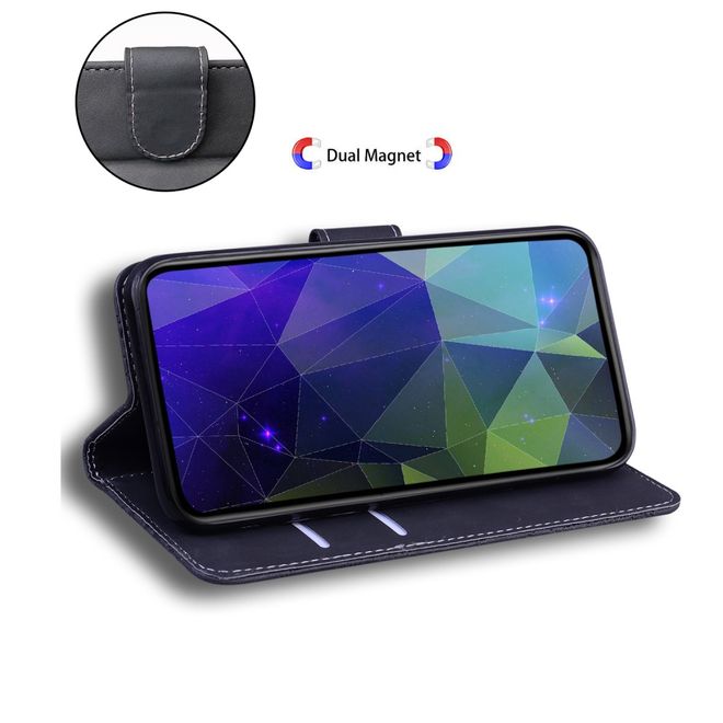 Xiaomi Poco X4 Pro 5G Handy Hülle - Classic II Leder Bookcover Series - schwarz