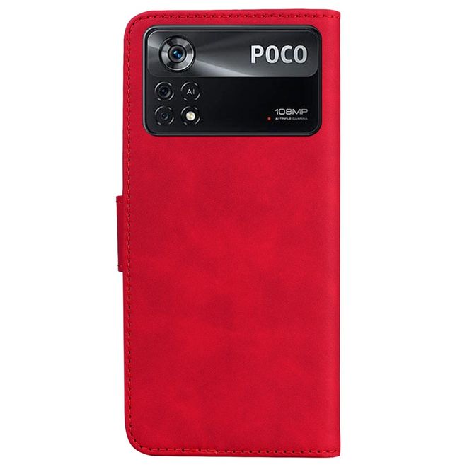 Xiaomi Poco X4 Pro 5G Handy Hülle - Classic II Leder Bookcover Series - rot