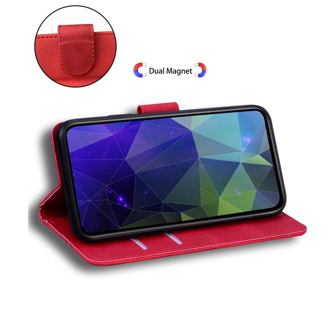 Xiaomi Poco X4 Pro 5G Handy Hülle - Classic II Leder Bookcover Series - rot