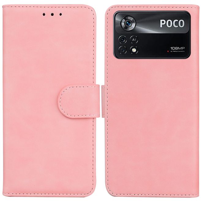 Xiaomi Poco X4 Pro 5G Handy Hülle - Classic II Leder Bookcover Series - pink