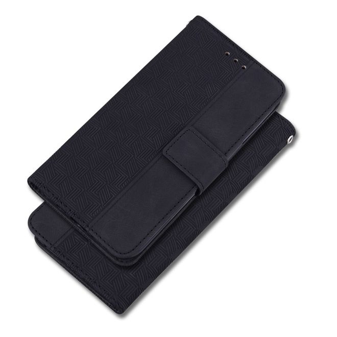 Xiaomi Poco X4 Pro 5G Hülle - Geometry Leder Bookcover Series - schwarz