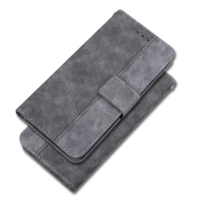 Xiaomi Poco X4 Pro 5G Hülle - Geometry Leder Bookcover Series - grau