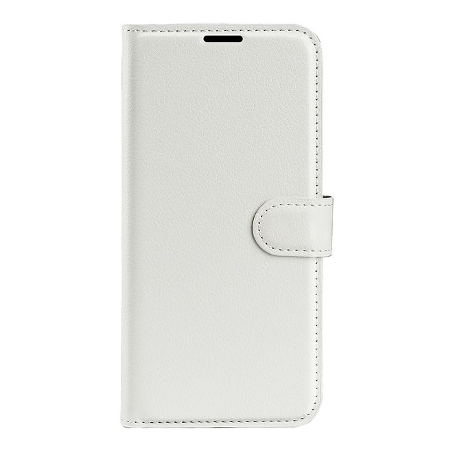 Realme 9 Pro+ Handy Hülle - Litchi Leder Bookcover Series - weiss