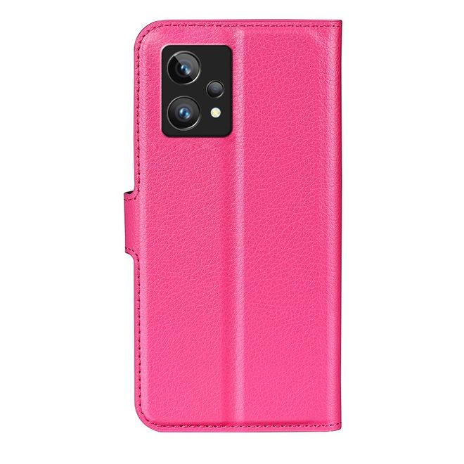 Realme 9 Pro+ Handy Hülle - Litchi Leder Bookcover Series - rosa