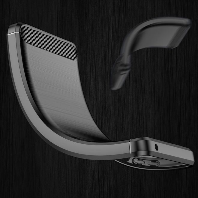 Realme 9 Pro Handyhülle - Carbon Fiber TPU Softcase Series - schwarz