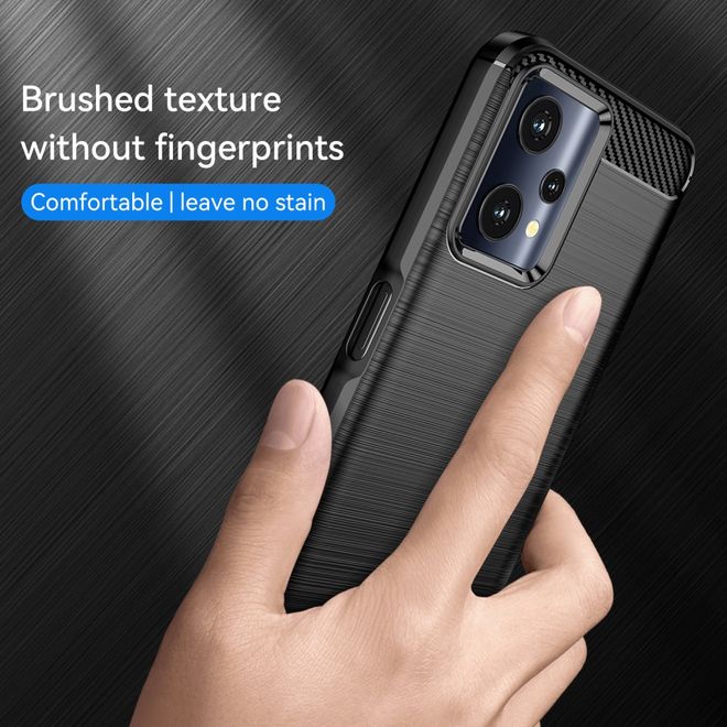 Realme 9 Pro Handyhülle - Carbon Fiber TPU Softcase Series - schwarz