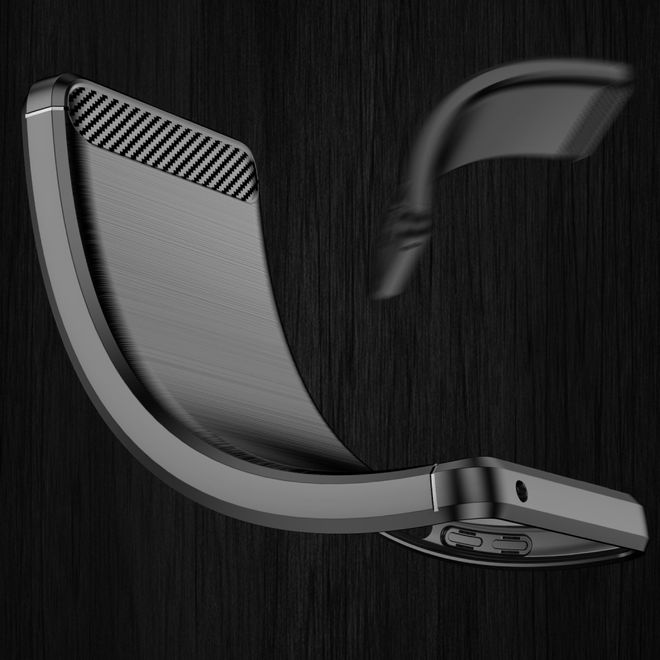 Realme 9 Pro+ Handyhülle - Carbon Fiber TPU Softcase Series - schwarz