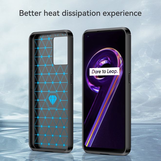 Realme 9 Pro+ Handyhülle - Carbon Fiber TPU Softcase Series - schwarz