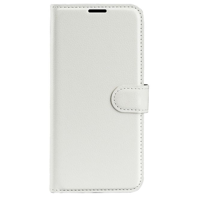 Oppo Find X5 Pro Handy Hülle - Litchi Leder Bookcover Series - weiss