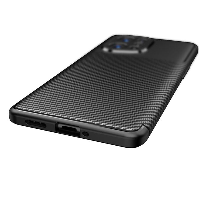 Oppo Find X5 Lite Handyhülle - Carbon Fiber TPU Softcase Series - schwarz