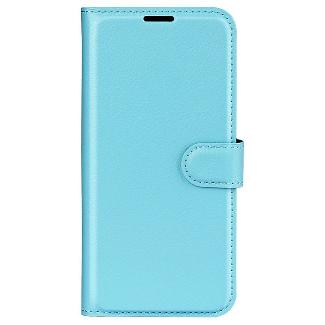 Google Pixel 7 Pro Handy Hülle - Litchi Leder Bookcover Series - blau