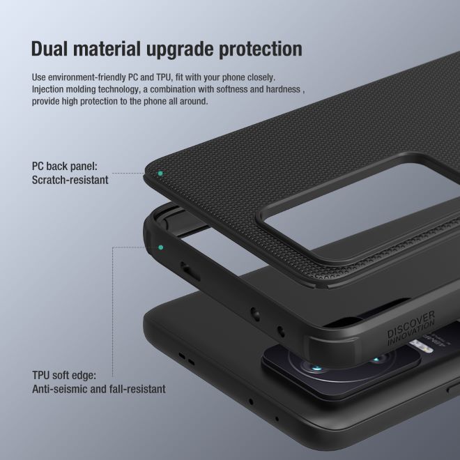 Nillkin - Xiaomi Redmi K40S Hülle - Kunststoff Case - Super Frosted Shield Pro Series - schwarz