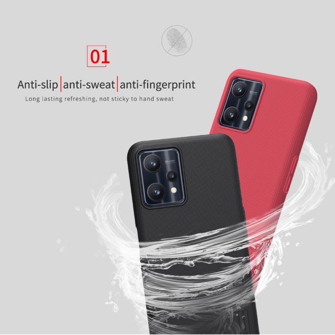 Nillkin - Realme 9 Pro Hülle - Kunststoff Case - Super Frosted Shield Series - rot
