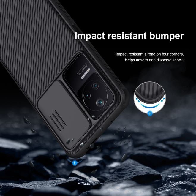 Nillkin - Xiaomi Redmi K40S Hülle - Kunststoff Hardcase - CamShield Pro Series - schwarz