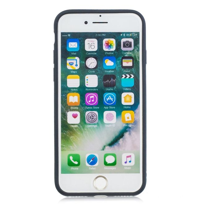 Coque pour iPhone SE (2022) / SE (2020) / 8 / 7 - Série TPU souple - Noir