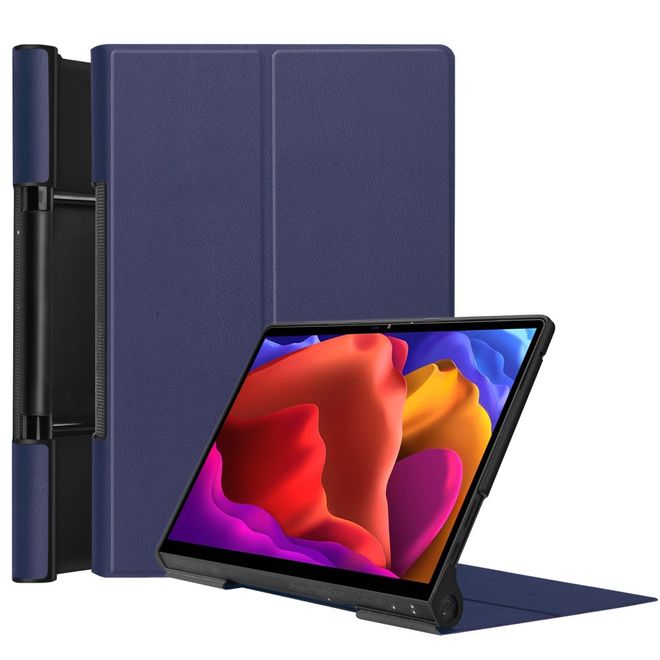 Lenovo Yoga Tab 13 Hülle - Leder Bookcover mit Kickstand - dunkelblau