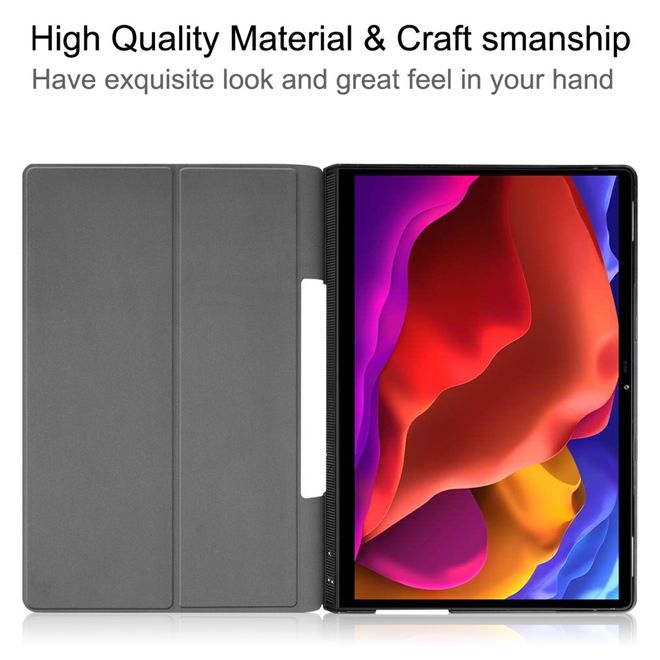 Lenovo Yoga Tab 13 Hülle - Leder Bookcover mit Kickstand - dunkelblau