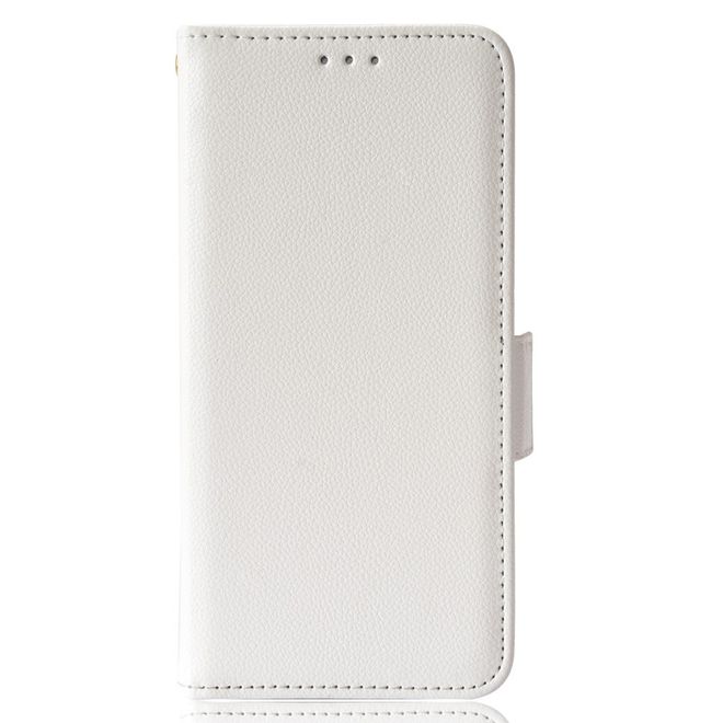 Xiaomi Poco X4 Pro 5G Handy Hülle - Litchi Leder Bookcover Series - weiss